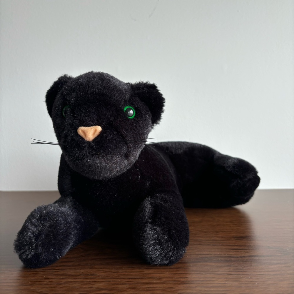 1992 K & M Black Jaguar Plush Toy Cat